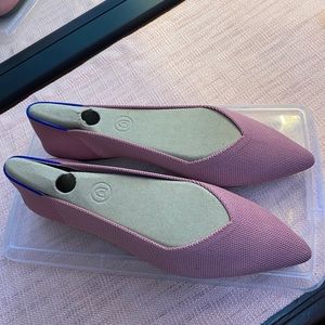 Pink Rothy’s pointed toe flats